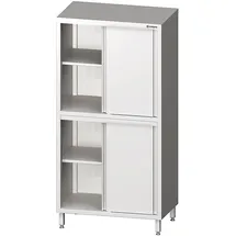 Stalgast Hochschrank mit Schiebetüren, 1100x700x2000 mm, mit zwei Schrankräumen, verschweißt