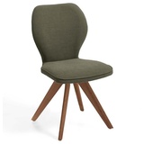 Niehoff Sitzmöbel Colorado Trend-Line Design-Stuhl Wild-Nussbaum/Webstoff - 180° drehbar Malea-R oliv