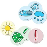 Legamaster Moderationskarten emoticon farbsortiert Ø 9,5 cm, 100 St.