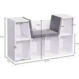 Wohnling Standregal 101,5 x 61,5 x 30 cm Weiß