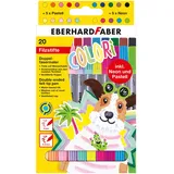 Eberhard Faber 550020 - Filzstifte Set Colori, 20 Malstifte im Kartonetui, Filzstifte dicke und dünne Spitze