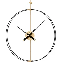 AMS Wanduhr "W9655", grau (messingfarben), Wanduhren, Damen, B/H/L: 60cm