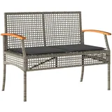 vidaXL Gartenbank mit Kissen 108 x 57 x 85 cm Grau