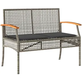 vidaXL Gartenbank mit Kissen 108 x 57 x 85 cm Grau