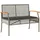 vidaXL Gartenbank mit Kissen 108 x 57 x 85 cm Grau