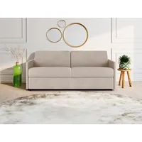 vente-unique Schlafsofa 4-Sitzer - Liegefläche: 160 cm - Matratzenhöhe: 22 cm - Stoff - Beige - CALIFE