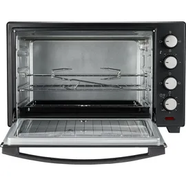 Jago® Minibackofen - mit Umluft, Drehspieß, Innenbeleuchtung, Elektrisch, 60L, 6 Kochmodi, 2000W, Timer, 100 - 230 °, Doppelglastür