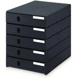 Styro Styroval Pro Schubladenbox A4 5-tlg. schwarz
