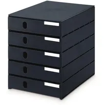 Styro Styroval Pro Schubladenbox A4 5-tlg. schwarz
