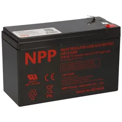 NPP HR1234W Hochstrom Bleiakku 12V 9Ah flame retardant