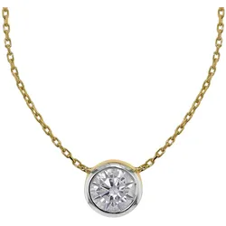 trendor 75347 Halskette mit Zirkonia-Anhänger Gold 585 / 14K