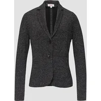 S.Oliver - Blazer mit meliertem Muster im Slim Fit, Damen, schwarz, 36