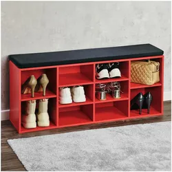 Kesper Schuhschrank mit Sitzkissen - versch. Ausführungen - Rot