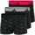 Boxershorts Schwarz/Grau/Rot M 3er Pack
