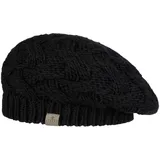 LIERYS Jesila Baskenmütze Damen Strickmütze mit Schurwolle Made in Germany Herbst Winter schwarz One Size - Einheitsgröße
