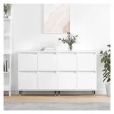 vidaXL Sideboards 2 Stk. Weiß Holzwerkstoff