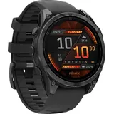 GARMIN fenix® 8 - 47 mm AMOLED Smartwatch Edelstahl Silikon, 22 mm, Schwarz