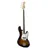 J & D E-Bass, Bass Gitarre mit 4 Saiten und Linde Korpus, JB Bass mit 2 Single Coil Tonabnehmern und passiver Elektronik, 3-Tone Sunburst
