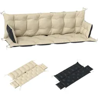 Outsunny Bankauflage, Beige, Kunststoff, 110x8x180 cm, Outdoor-Kissen, Bankauflagen
