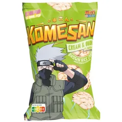 ULTRA POP Kakashi Komesan braune Reischips Sahne-und Zwiebelgeschmack 60g