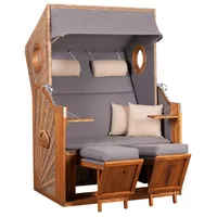 DeVries Strandkorb Trend 45 PE walnut