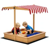 Outsunny Sandkasten mit Dach gelb