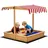Outsunny Sandkasten mit Dach gelb