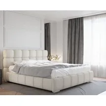 Homesy Polsterbett BLISS Luxus-Bett mit Lattenrost Wahl federkernmatraze, kokosmatratze, (Stabile Rahmenkonstruktion Metallrahmen), Ein Luxusbett in jeder Größe 140x200cm 160x200 cm 180x200cm beige 180 cm