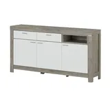 WOHN CONCEPT Premium Möbel Sideboard , weiß , Maße (cm): B: 196 H: 100 T: 42