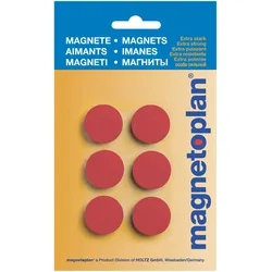 magnetoplan Discofix Hobby geblistert rot 25mm 6St