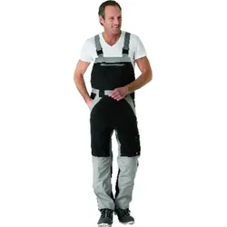 Latzhose 2520 schwarz/zink, Größe 106 - schwarz/zink - 106