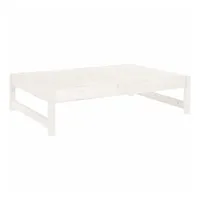 vidaXL Gartenhocker 120x80 cm Massivholz Weiß