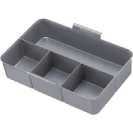 SUNWARE Q-Line Aufbewahrungsbox 30 x 20 x 22 cm 4-tlg. grau/transparent
