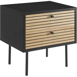 SalesFever Nachtschrank Torsby 50 x 40 x 50 cm Schwarz