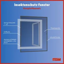 Trendline Fliegenschutz-Fenster 100 x 120 cm Anthrazit