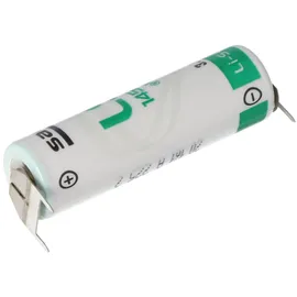 Saft LS14500 AA Ltihium Batterie 3,6 Volt mit Printanschluss, LS14500 LiSOCl2 2600mAh 1er Print - / 2er Print +