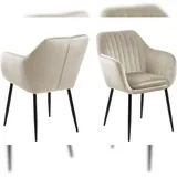 Actona Emilia Esszimmerstuhl Velour braun