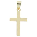 Kettenanhänger ADELIA ́S "Unisex Anhänger – Kreuz Kreuzanhänger aus 925 Silber", gold, Schmuckanhänger, Damen, Silber 925 (Sterlingsilber), Kettenanhänger, Ideal als Geschenk für besondere Anlässe