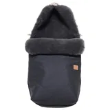 Kaiser 6540725 Natura Graphit Lammfell Fußsack, schwarz