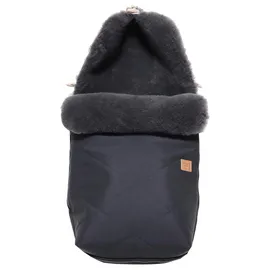 Kaiser 6540725 Natura Graphit Lammfell Fußsack, schwarz