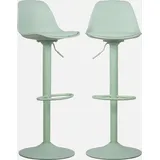 sweeek - 2er Set verstellbare Barhocker mit Sitzbezug aus Kunstleder