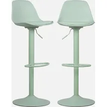 sweeek - 2er Set verstellbare Barhocker mit Sitzbezug aus Kunstleder