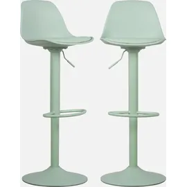 sweeek - 2er Set verstellbare Barhocker mit Sitzbezug aus Kunstleder