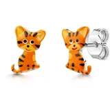 Scout Ohrstecker Tiger orange 262000012 925 Sterling Silber