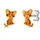 Scout Ohrstecker Tiger orange 262000012 925 Sterling Silber