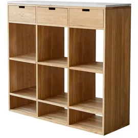 Tikamoon Bücherregal 120 x 112 x 40 cm Weiß