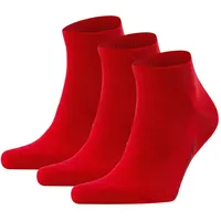 Falke Herren Sneaker 3er Pack - Cool 24/7, Socken, Klimaaktivsohle, Unifarben Rot 43-44