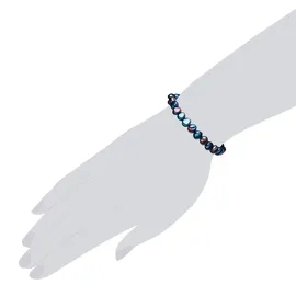 VALERO PEARLS Schmuckset X746 blau/grau / Silber