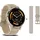 Garmin Venu 3S french gray/softgold mit Schnellwechsel-Leder-Armband + Schnellwechsel-Silikon-Armband french gray/softgold