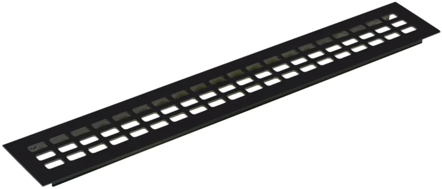 Lüftungsgitter 600 x 100 mm Aluminium schwarz eloxiert